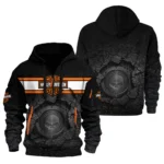 Harley-Davidson Motorcycle Inspired Fan Logo Hoodie Half Zipper QTHD010725A1-HDF