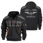 Harley-Davidson Motorcycle Inspired Fan Logo Hoodie Half Zipper QTHD010725A3-HDF