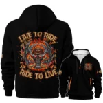 Harley-Davidson Motorcycle Hoodie Half Zipper Gift Fan Love QTHD261225AHD2-HDF