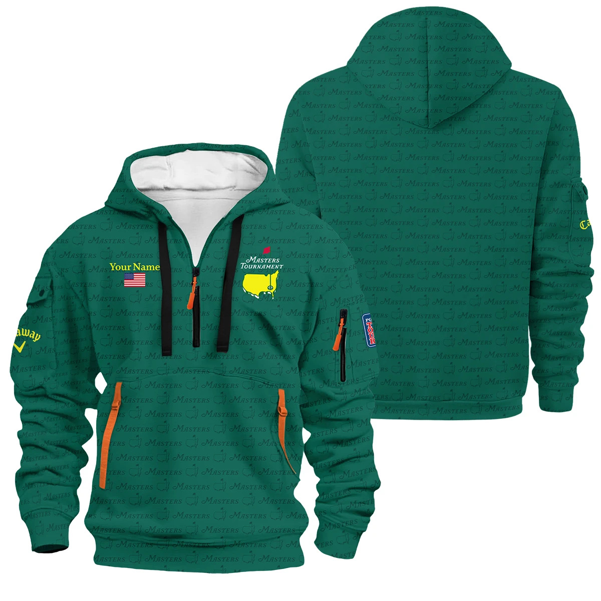 Callaway Masters Tournament Designed for True Fans Hoodie Half Zipper QTMT081025AA2CLW-HDF - Image 3