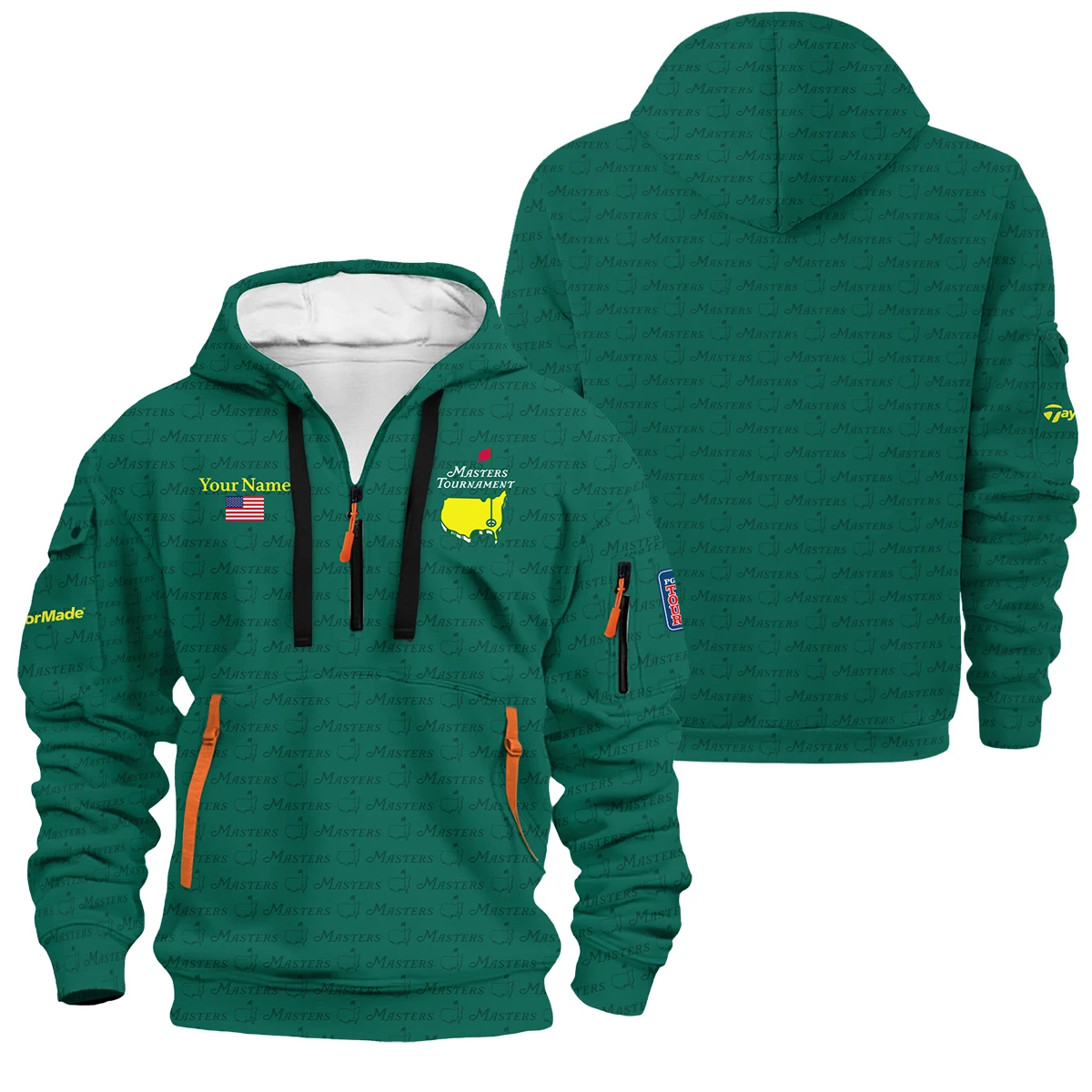 TaylorMade Masters Tournament Designed for True Fans Hoodie Half Zipper QTMT081025AA2TM-HDF - Image 3