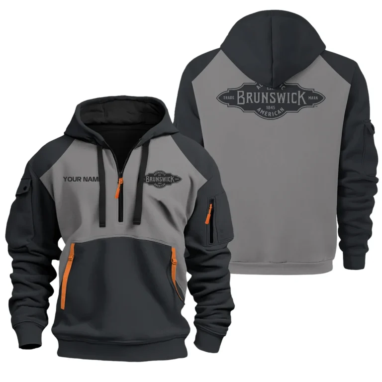 Brunswick Billiards All Over PrintsHoodie Half Zipper QTBL111125VA1BRW