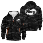 Viking Cues All Over PrintsHoodie Half Zipper QTBLA051125A1VKG