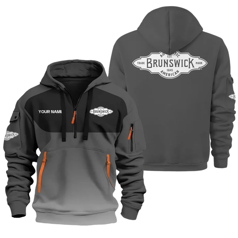 Brunswick Billiards All Over PrintsHoodie Half Zipper QTBLA081125A1BRW