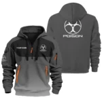 Poison Cues All Over PrintsHoodie Half Zipper QTBLA081125A1PSN