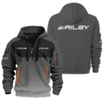 Riley Cues All Over PrintsHoodie Half Zipper QTBLA081125A1RLY