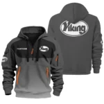 Viking Cues All Over PrintsHoodie Half Zipper QTBLA081125A1VKG