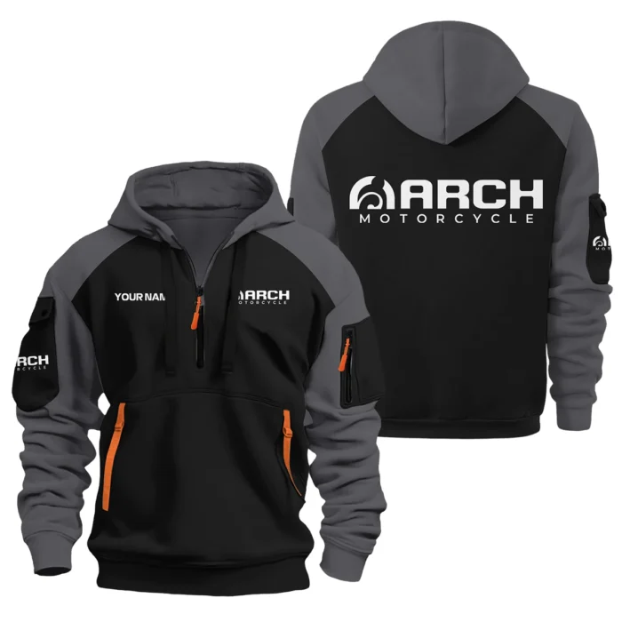 Arch Motorcycle Hoodie Half Zipper Designed for True Fans QTVAMC121225A01ARC