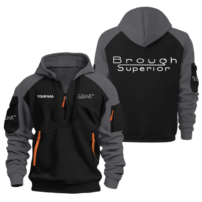 Brough Superior Hoodie Half Zipper Designed for True Fans QTVAMC121225A01BRO