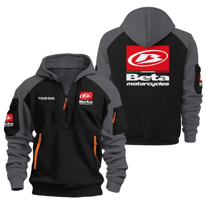 Beta Motorcycles Hoodie Half Zipper Designed for True Fans QTVAMC121225A01BTA