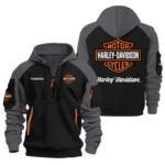 Harley-Davidson Hoodie Half Zipper Designed for True Fans QTVAMC121225A01HD