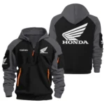 Honda Motorcycle Hoodie Half Zipper Designed for True Fans QTVAMC121225A01HON