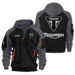 Triumph Hoodie Half Zipper Designed for True Fans QTVAMC121225A01TRI