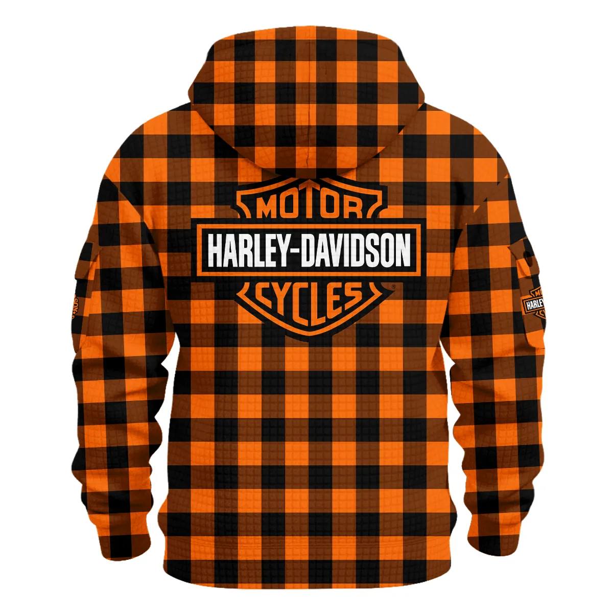 Harley-Davidson Motorcycle Hoodie Half Zip Quilted Waffle Gift Fan Love QTHD261225AHD5-HDFQW - Image 3