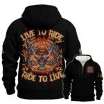 Harley-Davidson Motorcycle Hoodie Half Zip Quilted Waffle Gift Fan Love QTHD261225AHD2-HDFQW