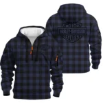Harley-Davidson Motorcycle Hoodie Half Zip Quilted Waffle Gift Fan Love QTHD261225AHD3-HDFQW
