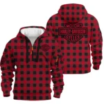 Harley-Davidson Motorcycle Hoodie Half Zip Quilted Waffle Gift Fan Love QTHD261225AHD4-HDFQW