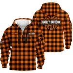 Harley-Davidson Motorcycle Hoodie Half Zip Quilted Waffle Gift Fan Love QTHD261225AHD5-HDFQW