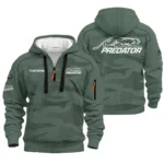 Predator Cues Hoodie Half Zip Quilted Waffle All Over Print For True Fans QTBL171225A1PRC