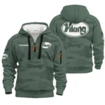 Viking Cues Hoodie Half Zip Quilted Waffle All Over Print For True Fans QTBL171225A1VKG