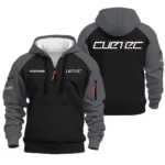 Cuetec Hoodie Half Zip Quilted Waffle All Over Print For True Fans QTBL171225A2CTC