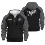 Dufferin Cues Hoodie Half Zip Quilted Waffle All Over Print For True Fans QTBL171225A2DFN