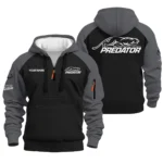 Predator Cues Hoodie Half Zip Quilted Waffle All Over Print For True Fans QTBL171225A2PRC