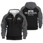 Peradon Hoodie Half Zip Quilted Waffle All Over Print For True Fans QTBL171225A2PRD