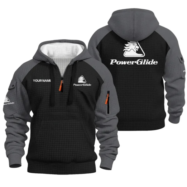 PowerGlide Hoodie Half Zip Quilted Waffle All Over Print For True Fans QTBL171225A2PWG
