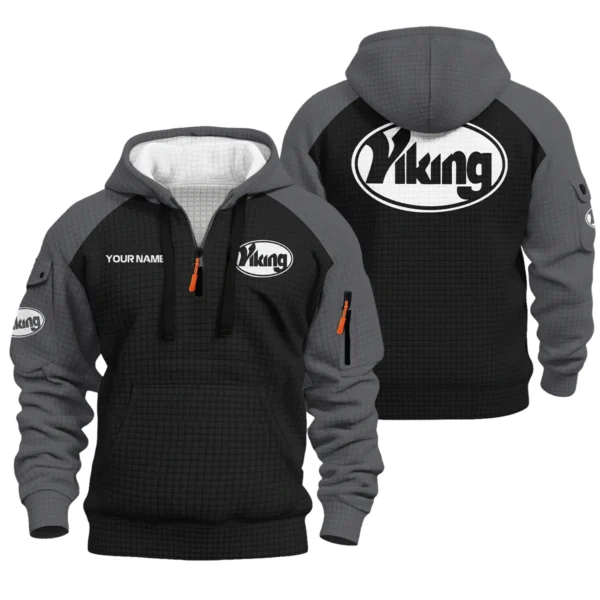 Viking Cues Hoodie Half Zip Quilted Waffle All Over Print For True Fans QTBL171225A2VKG