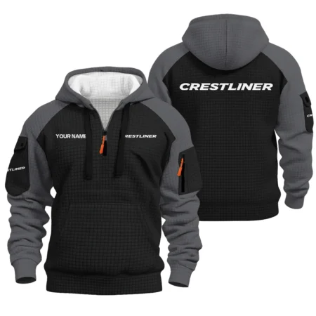 Crestliner Hoodie Half Zip Quilted Waffle All Over Print For True Fans QTFS221225ST4A1CRE