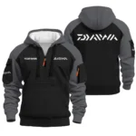Daiwa Hoodie Half Zip Quilted Waffle All Over Print For True Fans QTFS221225ST4A1DAI