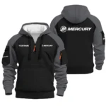 Mercury Marine Hoodie Half Zip Quilted Waffle All Over Print For True Fans QTFS221225ST4A1MCM