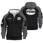 Penn Fishing Hoodie Half Zip Quilted Waffle All Over Print For True Fans QTFS221225ST4A1PES