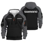 Shimano Hoodie Half Zip Quilted Waffle All Over Print For True Fans QTFS221225ST4A1SHI