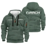 Arch Motorcycle Hoodie Half Zip Quilted Waffle All Over Print For True Fans QTVAMC121225A02ARC