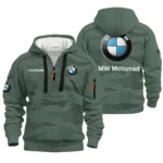 BMW Motorrad Hoodie Half Zip Quilted Waffle All Over Print For True Fans QTVAMC121225A02BMW