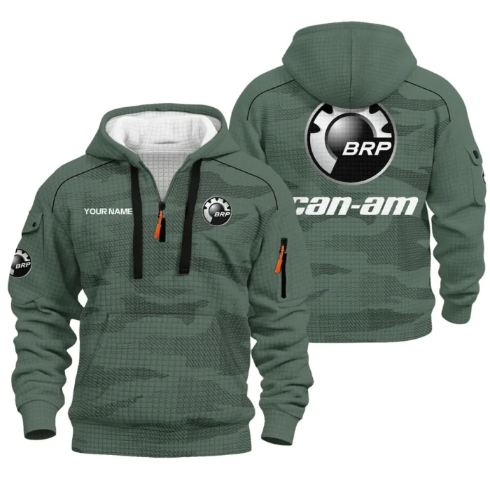 Can-Am (BRP) Hoodie Half Zip Quilted Waffle All Over Print For True Fans QTVAMC121225A02CAN