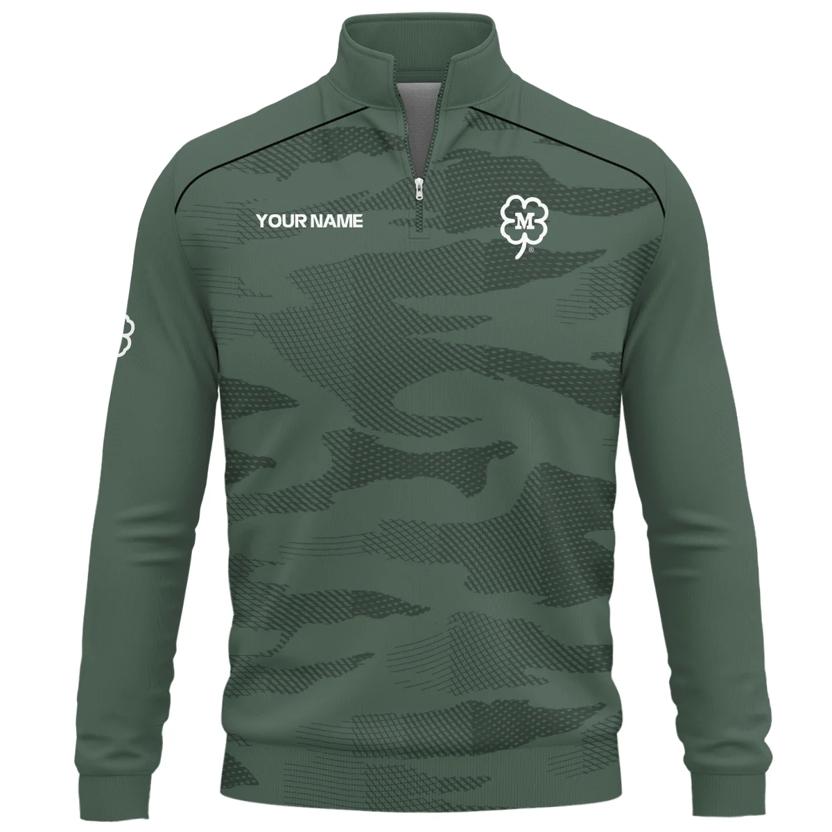 McDermott All Over Prints- Personalized Quarter Zip Sweatshirt QTBLA041125A1MCD-QTZ - Image 2