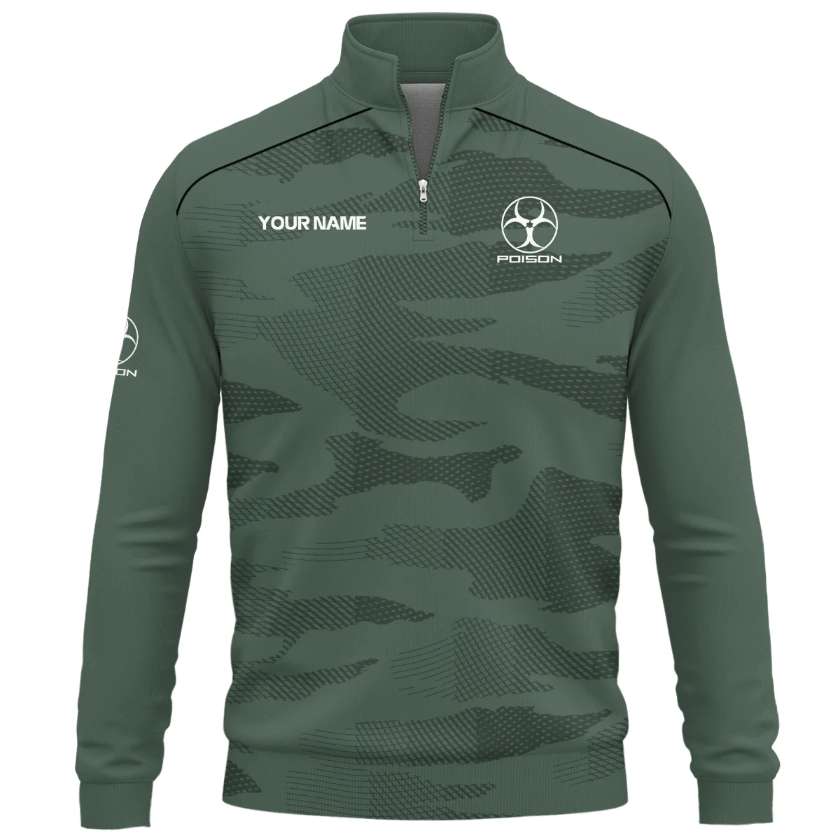 Poison Cues All Over Prints- Personalized Quarter Zip Sweatshirt QTBLA041125A1PSN-QTZ - Image 2