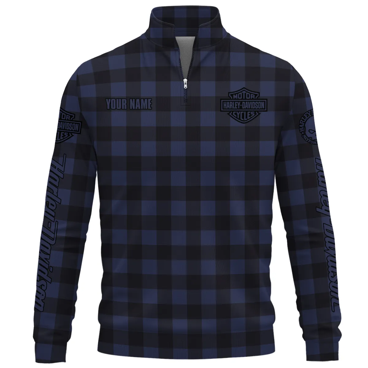 Harley-Davidson Motorcycle Quarter Zip Sweatshirt Gift Fan Love QTHD261225AHD3-QTZ - Image 2