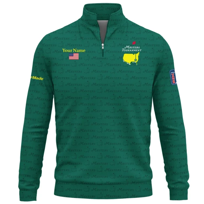 TaylorMade Masters Tournament Designed for True Fans Quarter Zip Sweatshirt QTMT081025AA2TM-QTZ