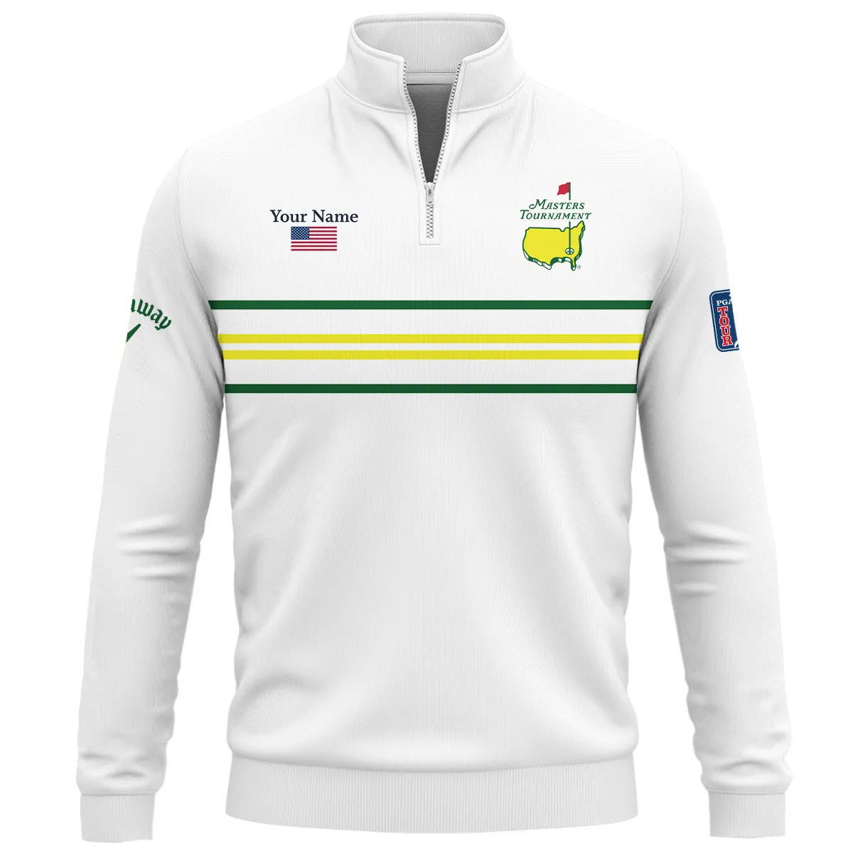 Callaway Masters Tournament Quarter Zip Sweatshirt All Over Prints QTMT161225A1CLW-QTZ - Image 2