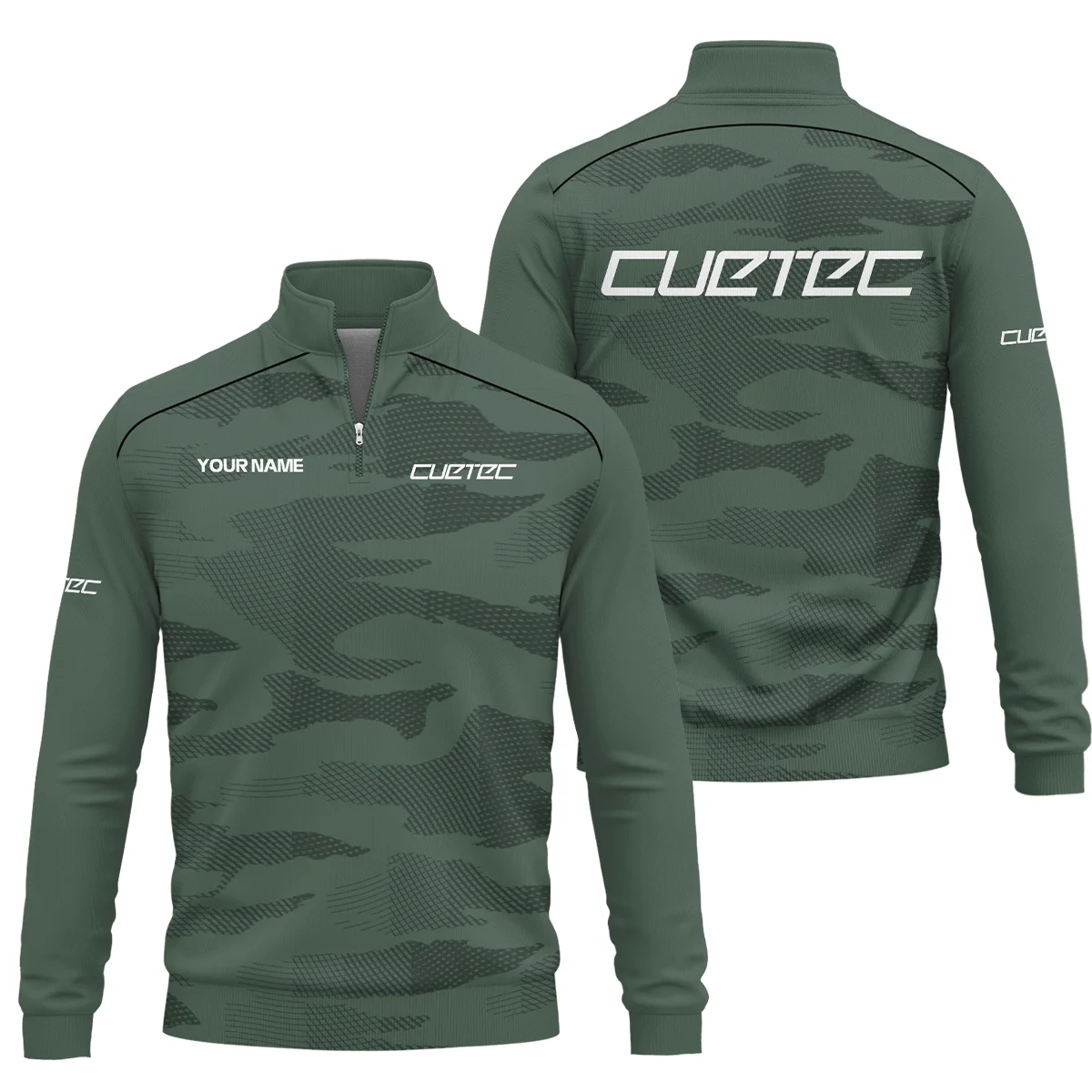 Cuetec All Over Prints- Personalized Quarter Zip Sweatshirt QTBLA041125A1CTC-QTZ