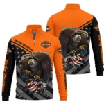 Harley-Davidson Motorcycle Inspired Fan Logo Quarter-Zip Sweatshirt QTHD010725A2-QTZ