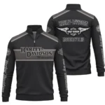 Harley-Davidson Motorcycle Inspired Fan Logo Quarter-Zip Sweatshirt QTHD010725A3-QTZ