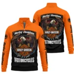 Harley-Davidson Motorcycle Inspired Fan Logo Quarter-Zip Sweatshirt QTHD010725A4-QTZ