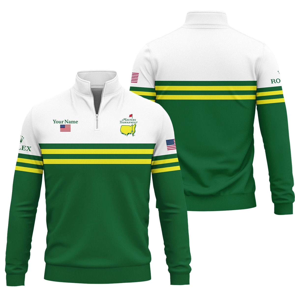 Rolex Masters Tournament Designed for True Fans Quarter Zip Sweatshirt QTMT081025AA1ROX-QTZ - Image 3
