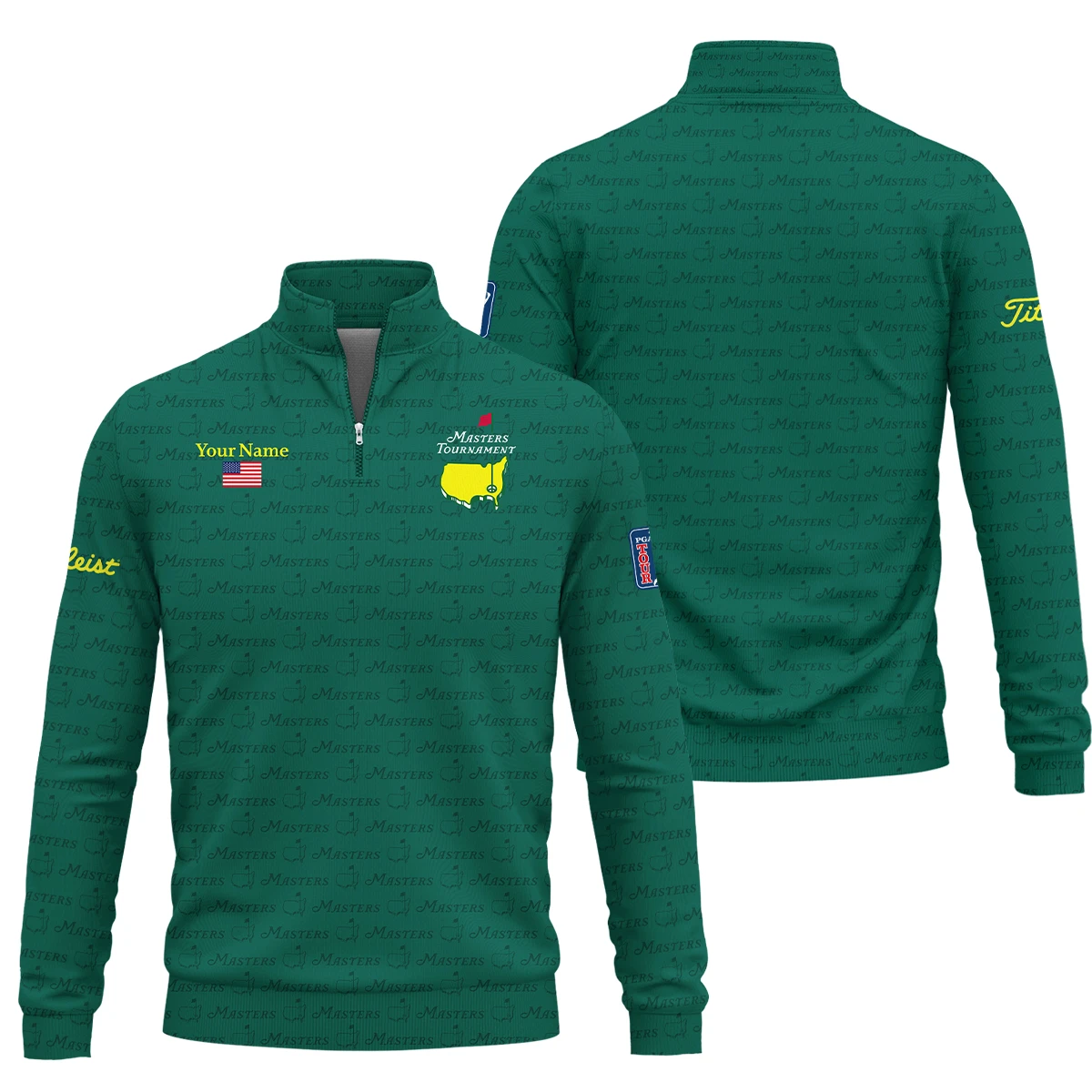 Titleist Masters Tournament Designed for True Fans Quarter Zip Sweatshirt QTMT081025AA2TL-QTZ - Image 3