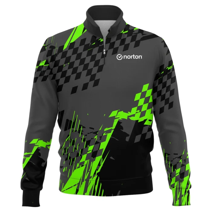 Norton Motorcycles Exclusive Logo Quarter-Zip Sweatshirt HOMO190725A01NOR-QTZ